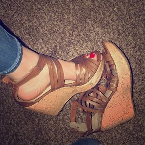 Strappy wedges